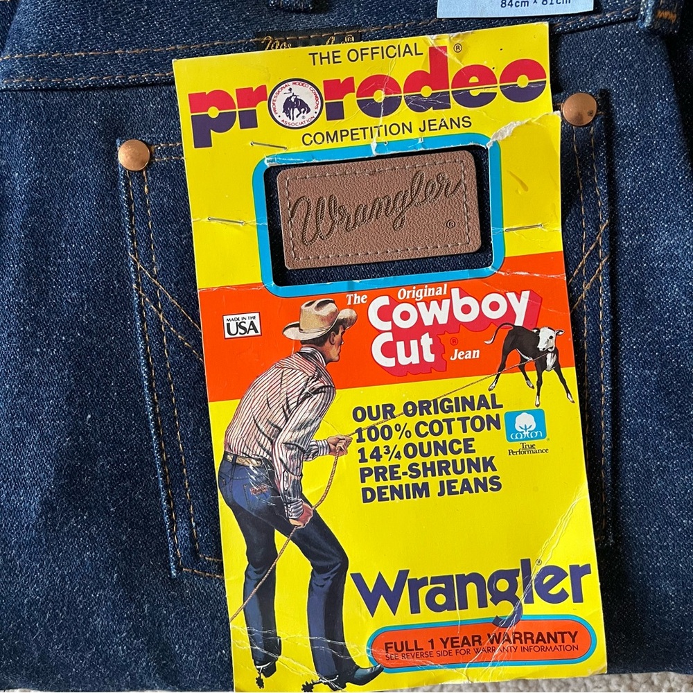 NWT 1970’s Cowboy Cut Wrangler vintage pro-rodeo jeans
